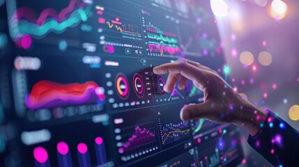 Digital screen displaying learner analytics, progress graphs, and personalized learning recommendations, Learning data, Digital screen