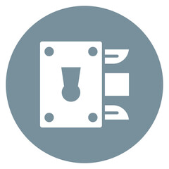 Mortise lock icon vector image. Can be used for Locksmith.