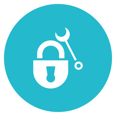 Lock repair icon vector image. Can be used for Locksmith.