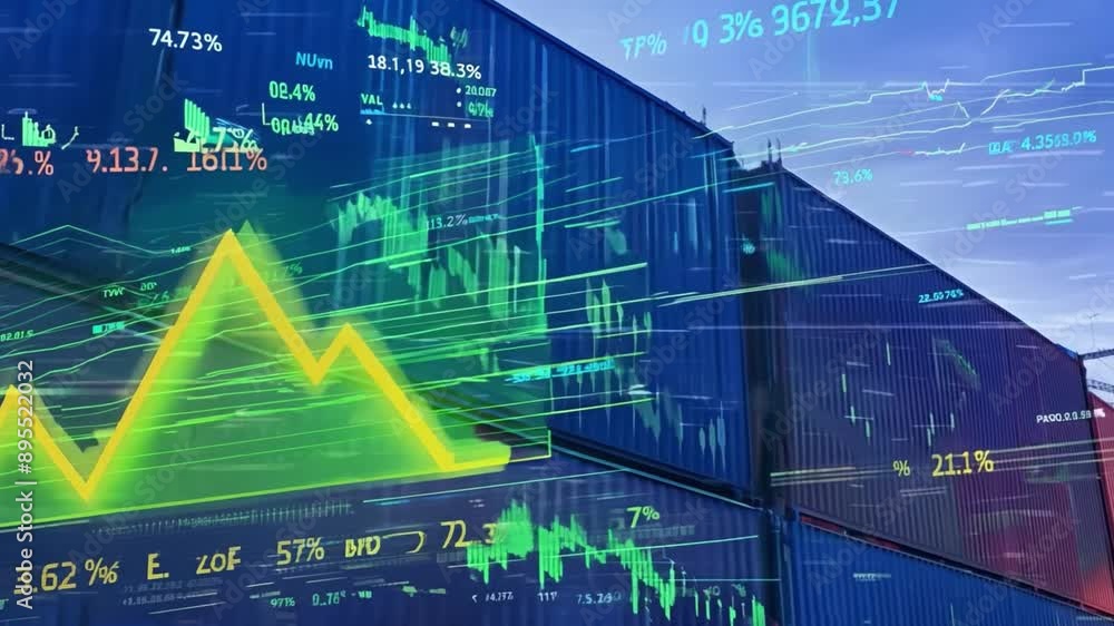 Aufkleber how about digital market graph showing financial data trends with arrows and charts