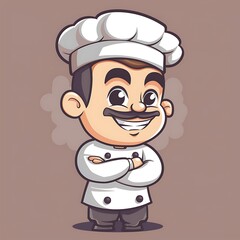 Smiling Chef Mascot Illustration