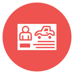 Driver Permit icon vector image. Can be used for Driving School.