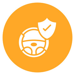 Driver Safety icon vector image. Can be used for Driving School.