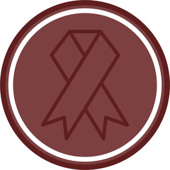 Remembrance Vector Line Double Circle Maroon