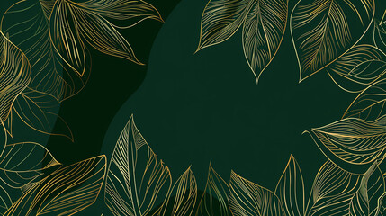 Luxurious Green Floral Vector Art