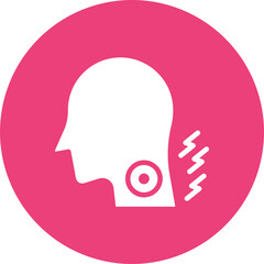 Crick in the Neck icon vector image. Can be used for Body Ache.