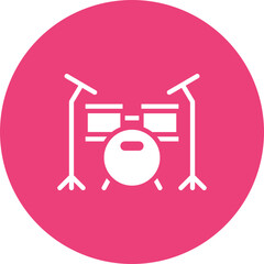 Drum Set icon vector image. Can be used for Rock and Roll.