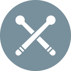 Drumsticks icon vector image. Can be used for Rock and Roll.