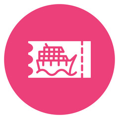 Obraz premium Cruise Boarding Pass icon vector image. Can be used for Cruiser.