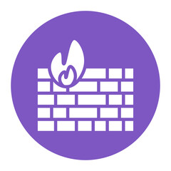 Firewall icon vector image. Can be used for Information Security.