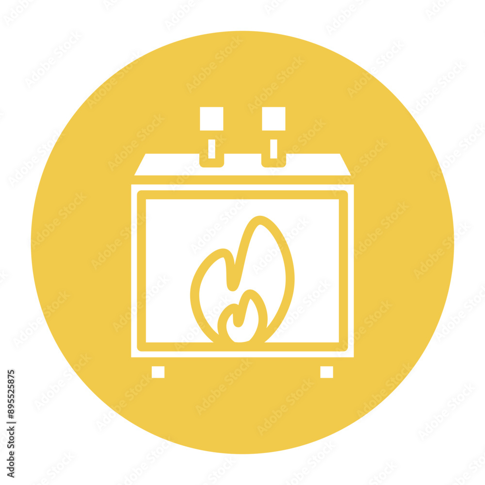 Poster furnace icon vector image. can be used for mining and crafting.