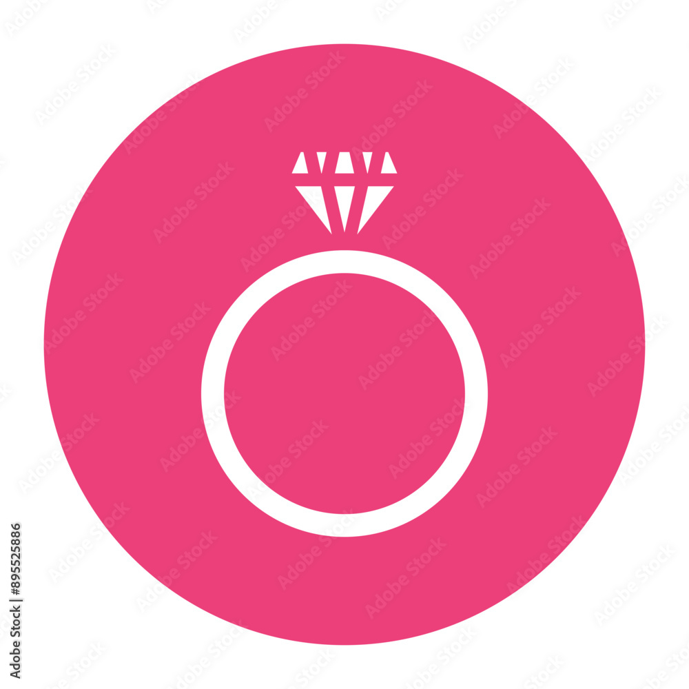 Poster gemstone ring icon vector image. can be used for mining and crafting.