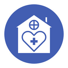 Home Visit icon vector image. Can be used for Psychiatric Hospitals.