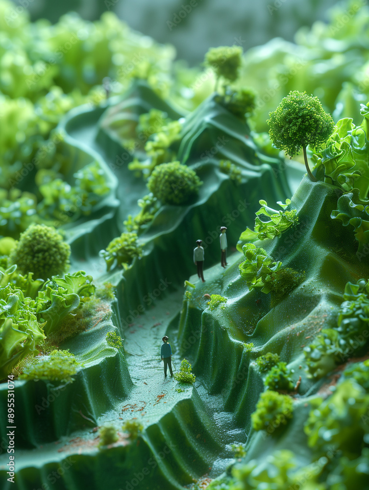 Wall mural broccoli and cauliflower