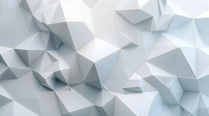 89. Geometric background featuring floating polygons with soft shadows