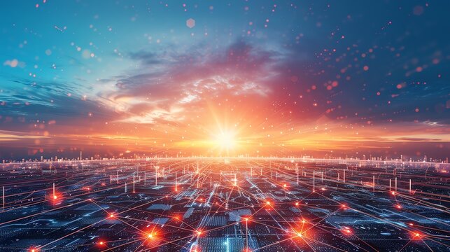 Abstract Network Technology Connecting the World.