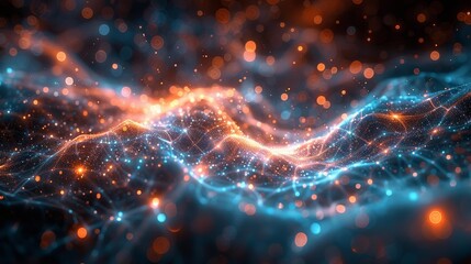 Obraz premium Abstract network connections - generative ai