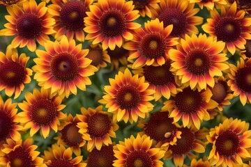 Obraz premium Great blanket flower bokeh background, AI Generated