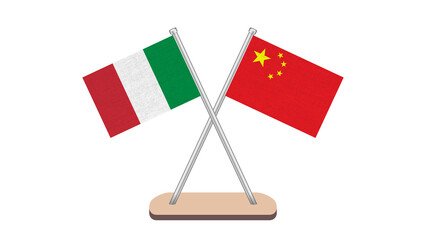 China Italy Flag