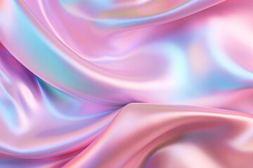 Obraz premium Processed collage of Iridescent fabric trendy cloth holographic texture. Background for banner
