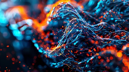 Abstract digital visualization of creative energy, innovation, imagination