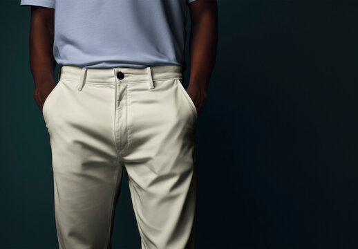 Apparel Men Tshirt Adn Pants Mockup With Generative AI