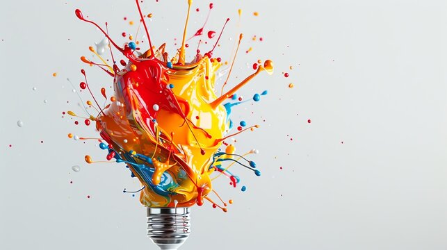 Conceptual art of imagination materializing, innovation, creation