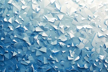 Abstract 3D Rendered Blue Geometric Shapes