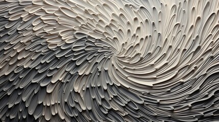Abstract Swirling Pattern in Gray and White