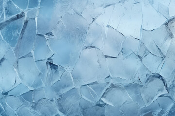 Obraz premium Processed collage of thick layer of cracked ice texture. Background for banner, backdrop or texture