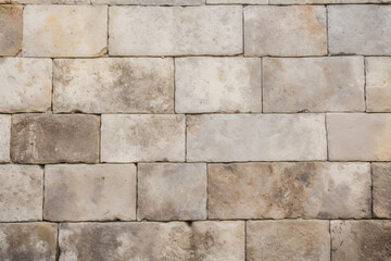 Fototapeta premium Processed collage of ancient yellow block wall texture. Background for banner, backdrop or texture