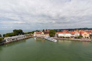 Port of Lindau island, Lake Constance, Germany