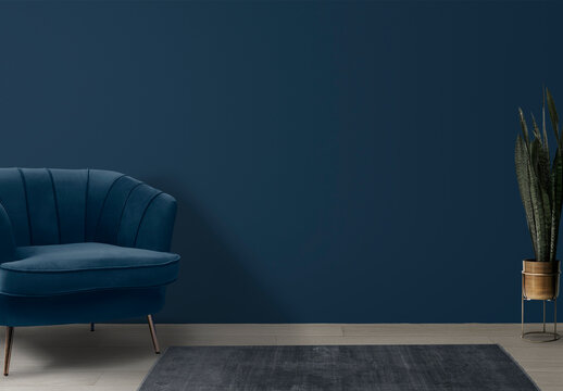 Living Room Interior Mockup With Generative AI