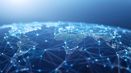 Obraz premium Global Network Connections Abstract Background.