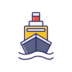Cruise Ship vector icon
