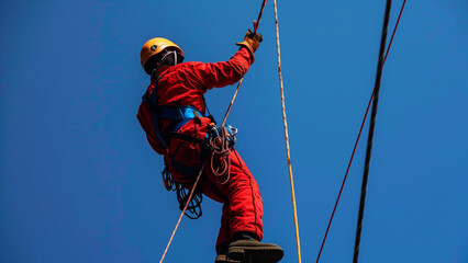 Construction Worker on a Skyscraper
