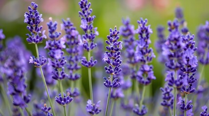 Obraz premium Lavender in bloom in horticulture close up