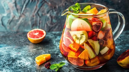 Refreshing Fruit Infused Pitcher of Sangria