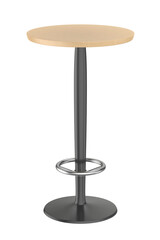 Round bar table on transparent background