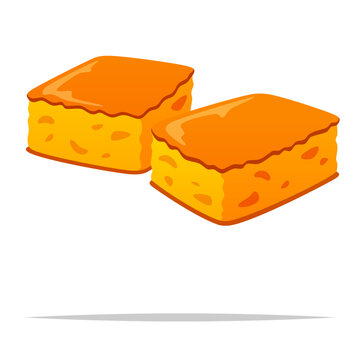 Delicious cornbread vector isolated illustration