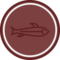 Salmon Vector Line Double Circle Maroon