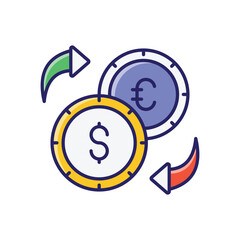 Currency Exchange vector icon