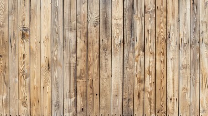 Fototapeta premium Vertical light brown wood wall with small stripe texture.