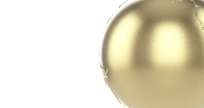 Rotating gold globe
