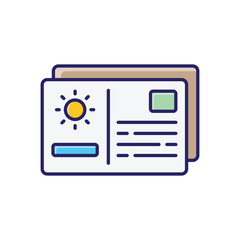 Postcard vector icon