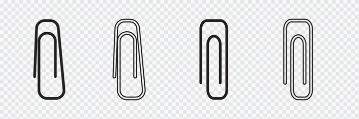 Paper Clip Icon.  Attach document symbol button. Office equipment paper clip logo sign. Vector illustration image. EPS 10.