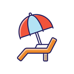 Beach Chair vector icon