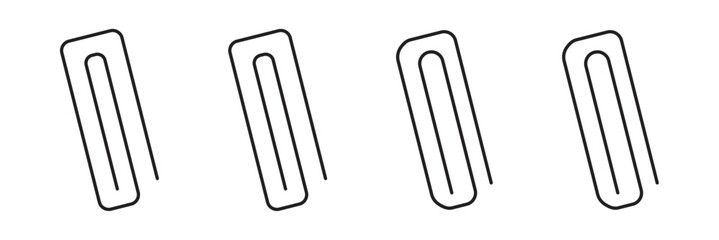 Paperclip Vector Symbol. Paper Clip Attachement Icon Illustration. EPS 10.