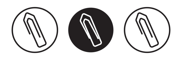 Paperclip Vector Symbol. Paper Clip Attachement Icon Illustration. EPS 10.
