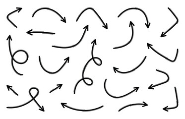 Arrow With Line Vectors Set Design